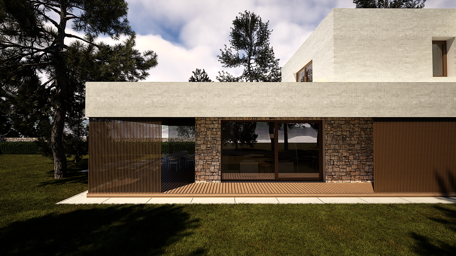 Single Family House K&A – terrace and garden façade