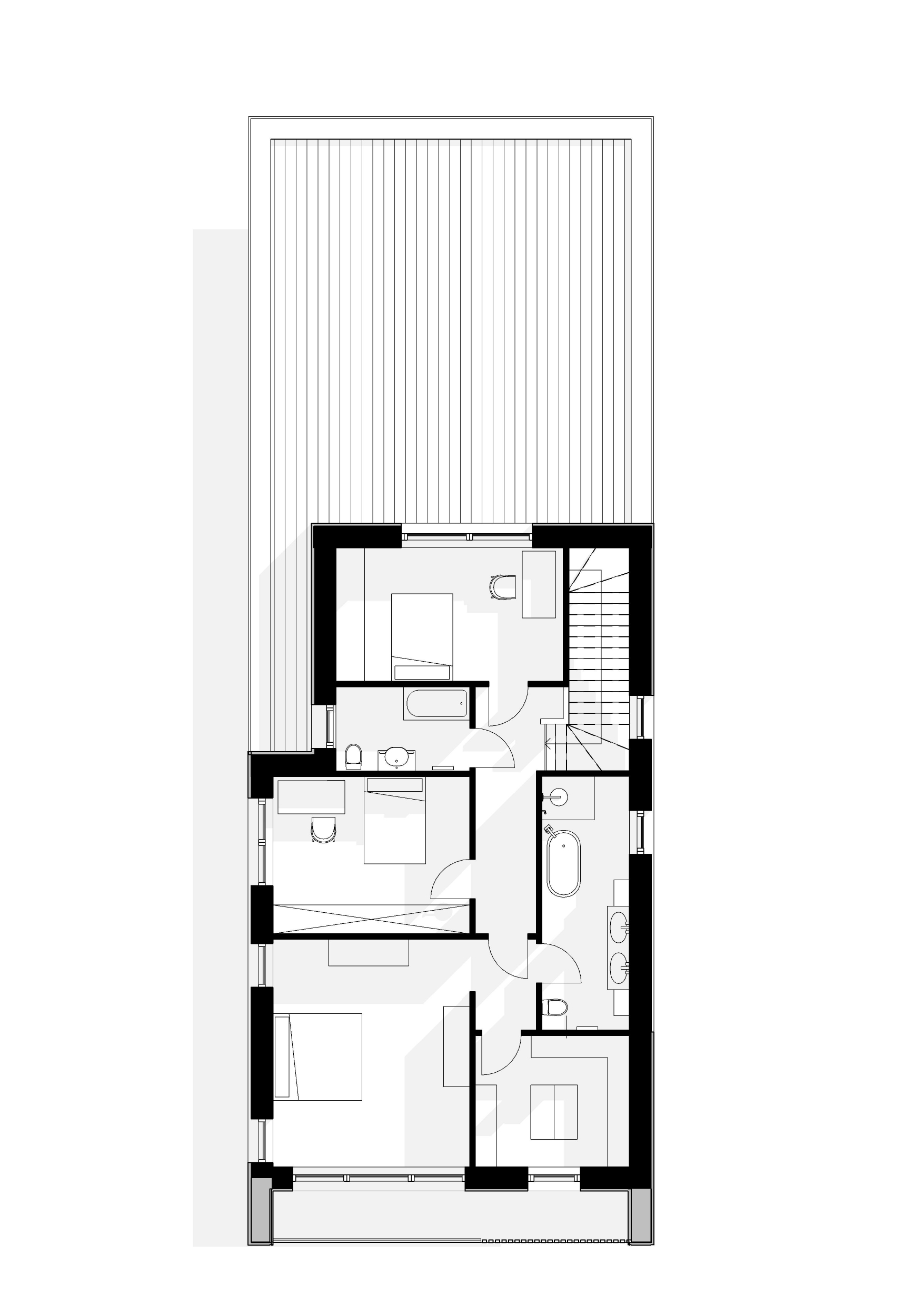 Single Family House K&A – upper floor plan